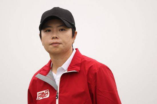 베테랑 지은희는 한화와의 후원 계약이 끝나 올해는 민모자를 쓰고 플레이를 하고 있다. AFP연합뉴스