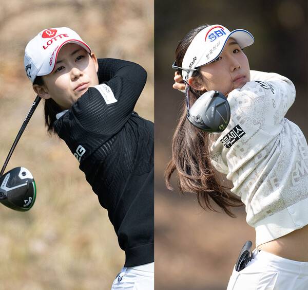 2025년 한국여자프로골프(KLPGA) 투어 넥센·세인트나인 마스터즈 대회에 출전하는 황유민, 이동은 프로. 사진제공=KLPGA