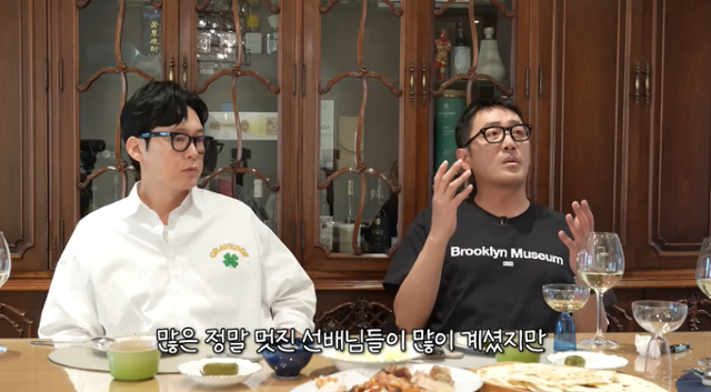 영화 '로비'에서 호흡을 맞춘 배우 박병은과 감독 하정우. '성시경의 만날텐데' 캡처