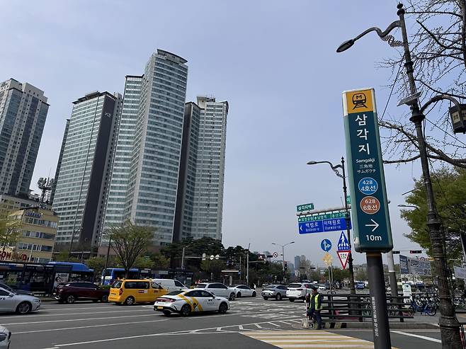 용산구 대통령실 주변 삼각지역. 서영상 기자