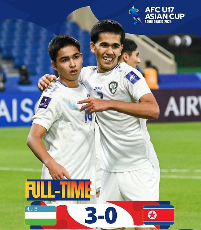 [서울=뉴시스]U-17 축구 북한, 우즈벡에 0-3 완패. (사진=AFC 소셜미디어 캡처) 2025.04.18. photo@newsis.com *재판매 및 DB 금지
