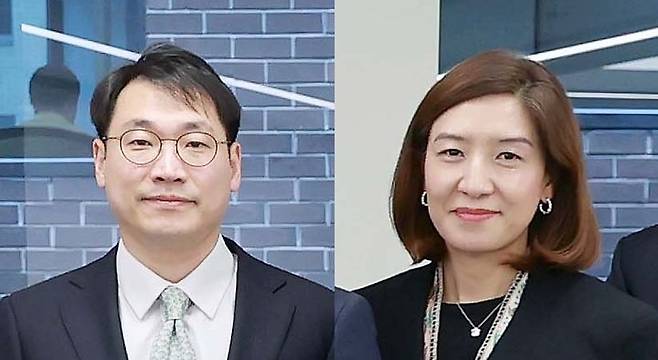 [서울=뉴시스]LG 워싱턴 사무소 황상연 소장(왼쪽)과 제현정 리더. 2025.04.18. photo@newsis.com   *재판매 및 DB 금지