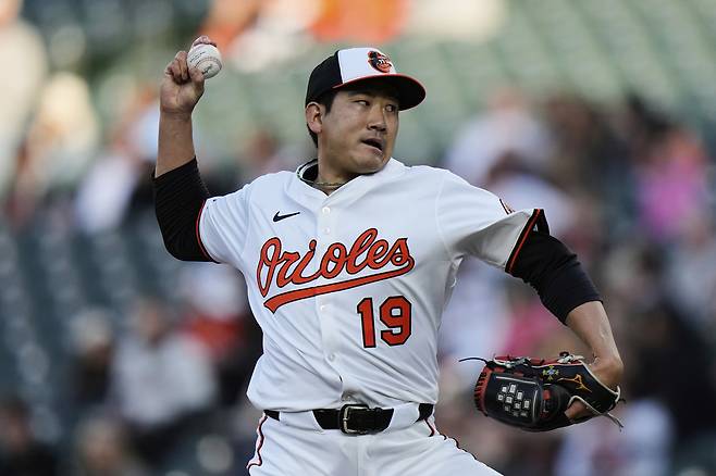 스가노 토모유키.    볼티모어 | AP연합뉴스