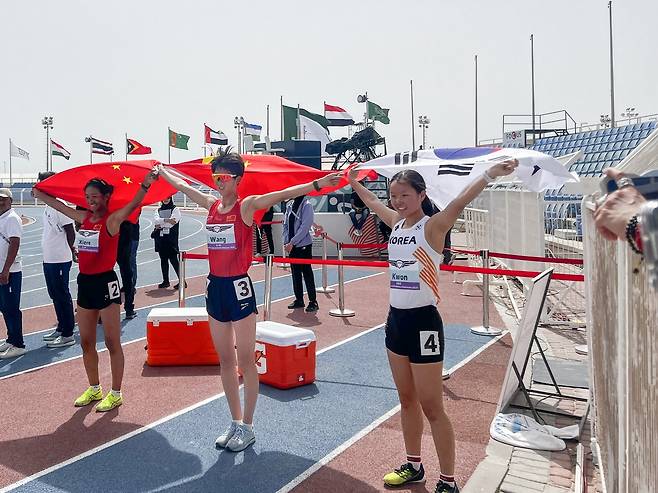 U18 아시아육상선수권 여자 경보 3위에 오른 권서린 [대한육상연맹 제공. 재판매 및 DB 금지]