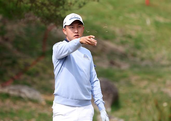 목표 지점을 겨냥하는 김백준. [KPGA 제공. 재판매 및 DB 금지]