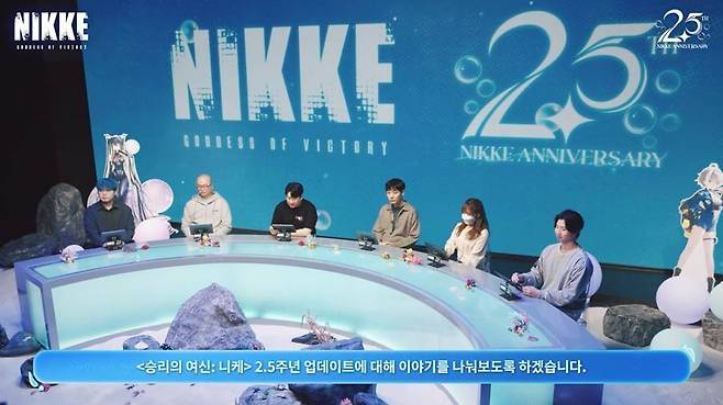 왼쪽부터 주종현 사운드 디렉터, 정재성 시나리오 팀장, 유형석 디렉터, 박상후 3D 아트 팀장, 김진옥 스파인 팀장, 김재용 이펙트 부팀장