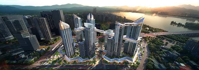 용산정비창 전면1구역 재개발 사업에 참여한 HDC현대산업개발의 조감도. [HDC현대산업개발 제공]