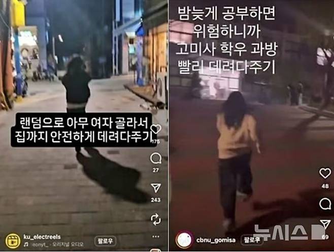 [서울=뉴시스] (사진=고려대 전기전자공학부 학생 소모임, 충북대 고고미술사학과 학생회 인스타그램 캡처)