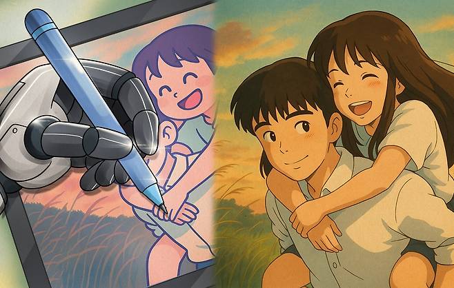 AI로 만든 지브리풍 이미지 [한국저작권위원회 제공. 재판매 및 DB 금지]