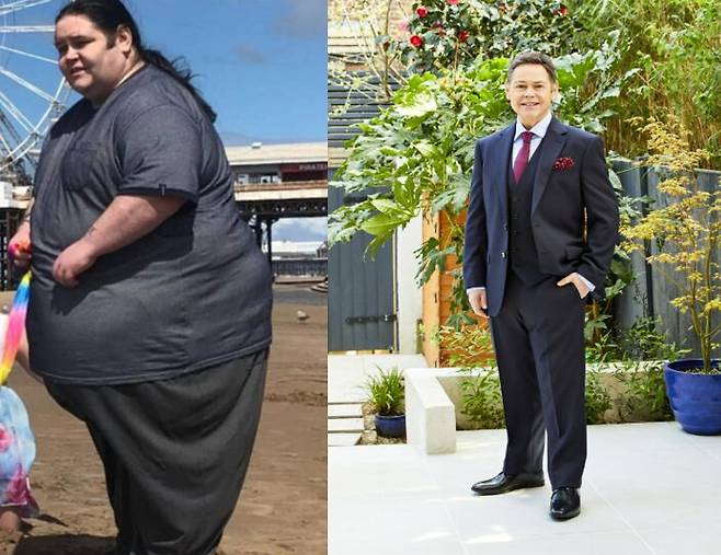 한때 체중이 220kg에 달하던 한 남성이 식습관과 운동으로 80kg까지 감량한 사연이 소개됐다. [사진='Slimming World' 홈페이지]