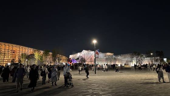 오사카 엑스포 행사장 야경. 사진=정원석 특파원