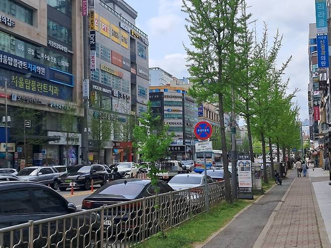 19일 충북 청주시 흥덕구의 한 거리. 송태화 기자