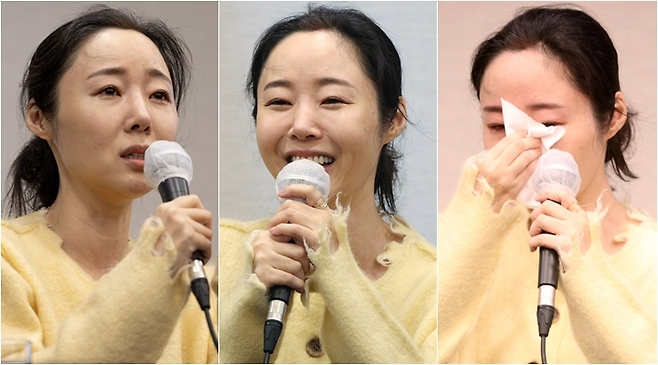 민희진 당시 어도어 대표가 2024년 5월 31일 서울 중구 한국프레스센터에서 같은 날 오전 열린 어도어 임시주주총회와 관련한 입장을 발표하고 있다.[연합]