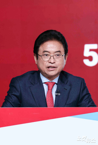 20일 서울 강서구 ASSA아트홀에서 열린 국민의힘 제21대 대통령 후보자 1차 경선 조별 토론회에서 B조 이철우 후보가 발언하고 있다. 국회사진취재단