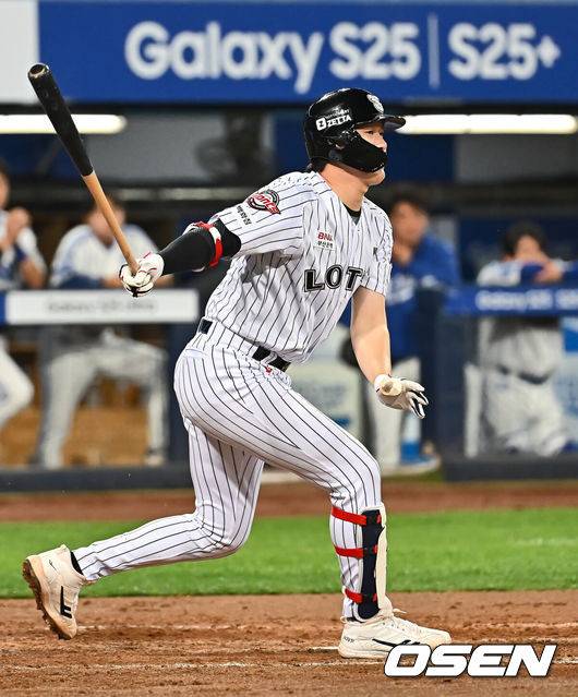 [OSEN=대구, 이석우 기자] 롯데 자이언츠 나승엽 106 2025.04.18 / foto0307@osen.co.kr