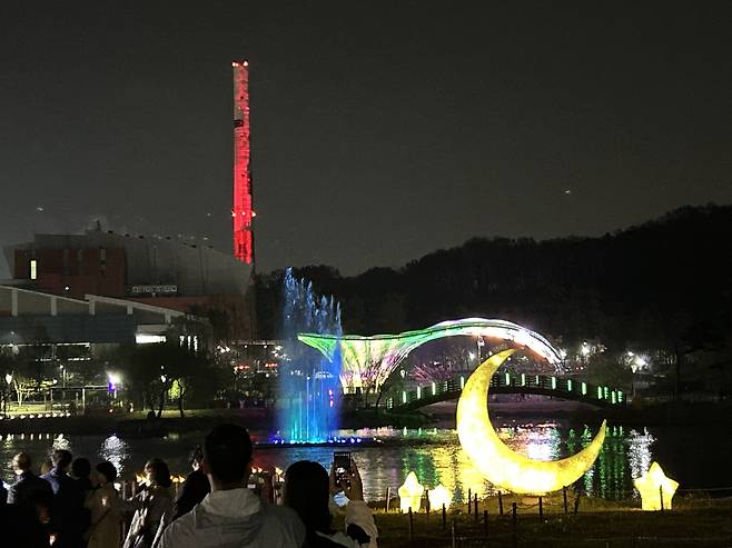 김포 자원화센터 굴뚝 점등식 [김포시 제공, 재판매 및 DB 금지]