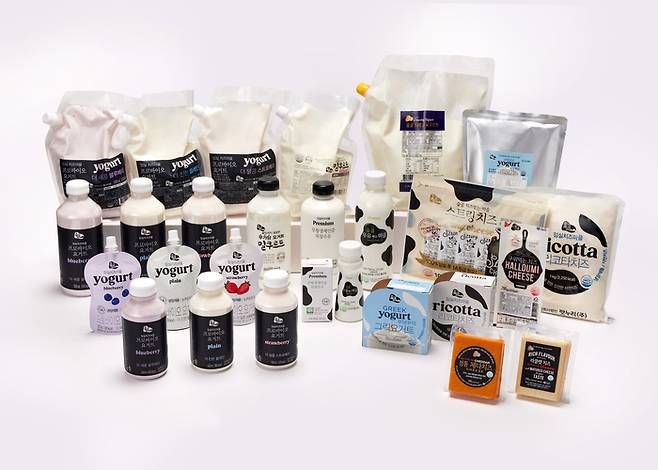 이랜드이츠 숲골의 유제품. [사진 = 이랜드이츠 제공]