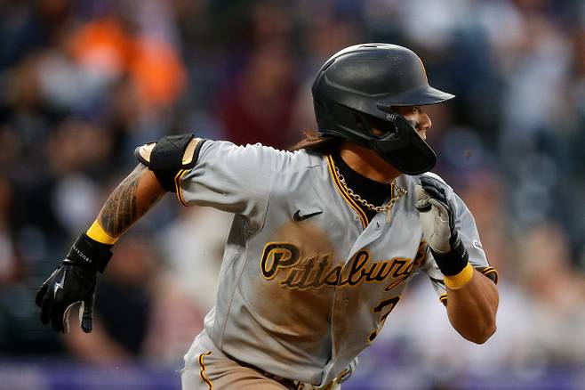 배지환이 멀티출루로 활약했다. 사진은 2024시즌 피츠버그 파이리츠에서 활약한 배지환의 모습. /사진=로이터