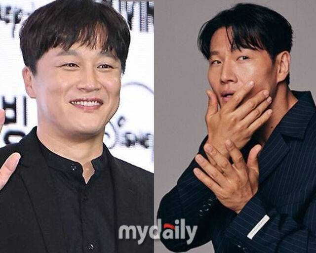 차태현과 김종국이 친분을 과시했다. / (왼쪽) 마이데일리 DB, (오른쪽) 김종국 SNS 캡처