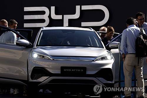 중국 BYD 전기차 [AP=연합뉴스 자료사진]