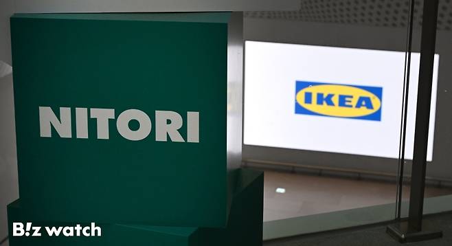 22일 유통가 격전지가 된 서울 강동 아이파크 더 리버에 이케아와 니토리가 동시에 보이고 있다./사진=이명근 기자 qwe123@