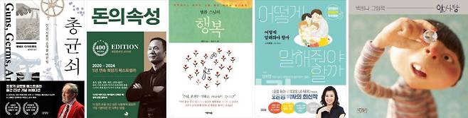 예스24 최근 10년 판매량 기준 분야별 베스트셀러 도서. (사진=예스24)
