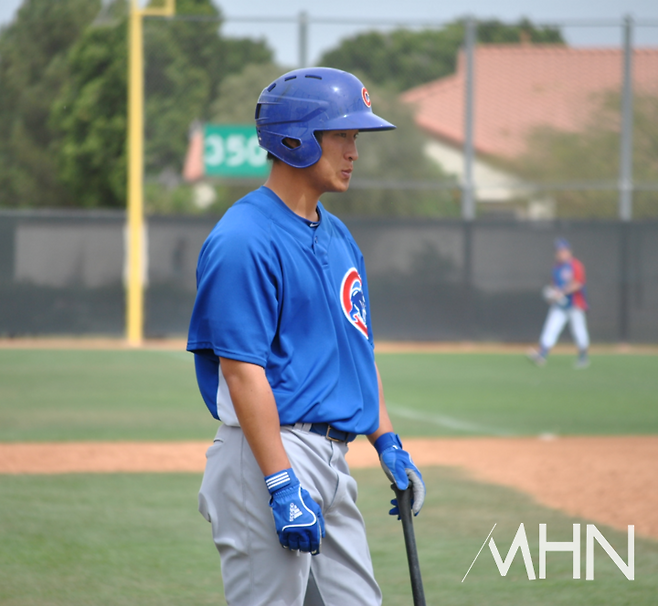 (한국프로야구 SSG 외야수 하재훈의 과거 시카고 컵스 마이너리그 시절 모습)