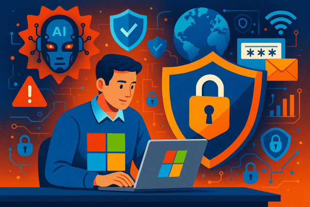 마이크로소프트가 인공지능(AI)을 악용한 사기 수법 확산에 대응하기 위해 글로벌 보안 체계를 강화했다. (사진=챗GPT)