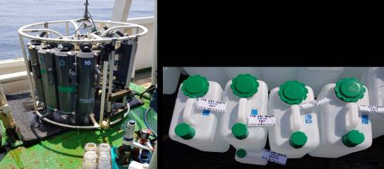 해수 시료 채집. 한국원자력안전기술원 제공