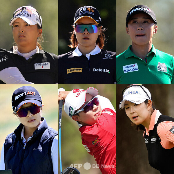 미국여자프로골프(LPGA) 투어 2025시즌 첫 메이저 대회 셰브론 챔피언십에 출전하는 고진영, 전인지, 양희영, 김세영, 김효주, 김아림 프로. 사진제공=ⓒAFPBBNews = News1
