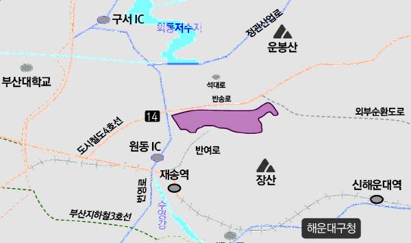 부산 도심융합특구 위치도. 국토교통부 제공