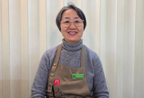 16일 인천 미추홀구 사회적협동조합 ‘청년밥상 빨라우’에서 김혜숙 이사장(78)이 봉사활동 소감을 말하고 있다. 장민재기자