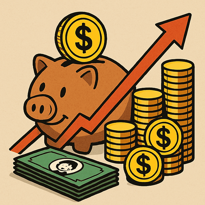 고이율 적금 상품을 주제로 AI가 생성한 이미지 [챗GPT]