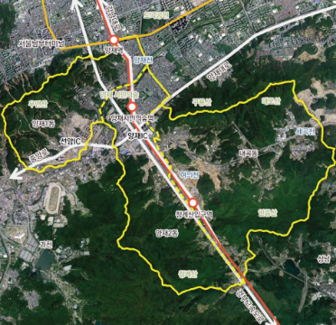 양재(서초구) 생활권 구역도. [서울시]