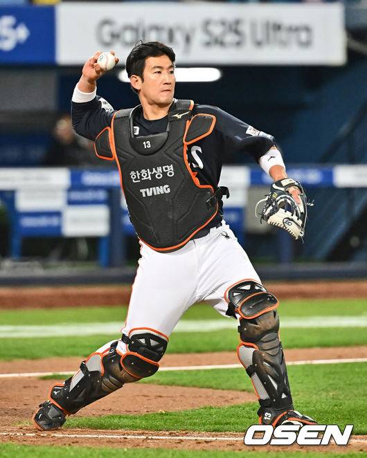 [OSEN=이석우 기자] 한화 최재훈. 2025.04.04 / foto0307@osen.co.kr