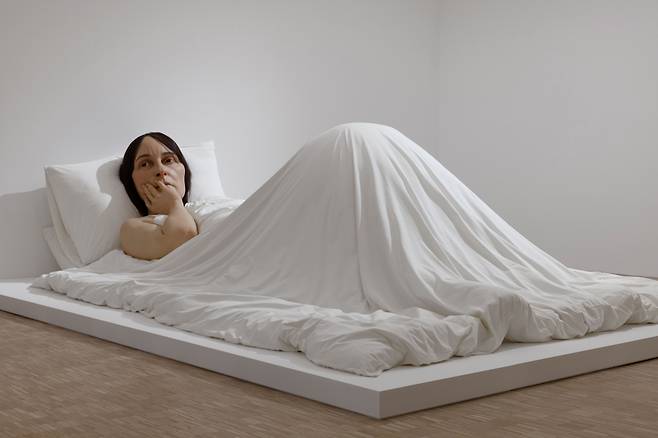 침대에서, 2005, 혼합 재료, 162 × 650 × 395 cm. 까르띠에 현대미술재단 컬렉션