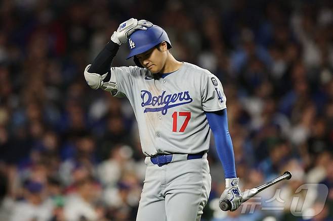 LA 다저스가 23일(한국시간) 열린 2025 메이저리그 시카고 컵스와 원정 경기에서 10-11로 졌다. 오타니 쇼헤이는 4타수 무안타 1볼넷 3삼진 2삼진을 기록했다. ⓒ AFP=뉴스1