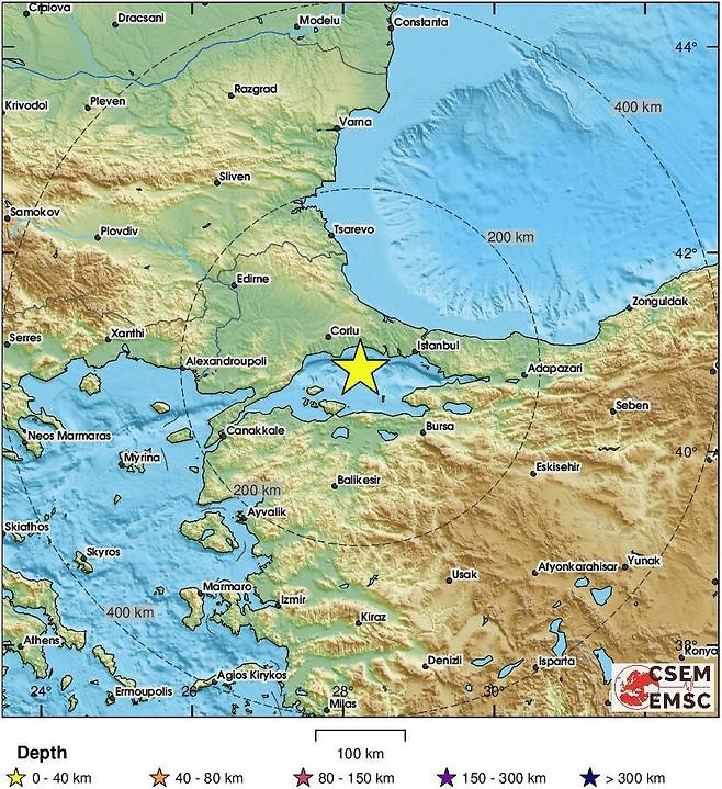 <출처=유럽 지중해 지진 센터(ESMC) 홈페이지 갈무리>
