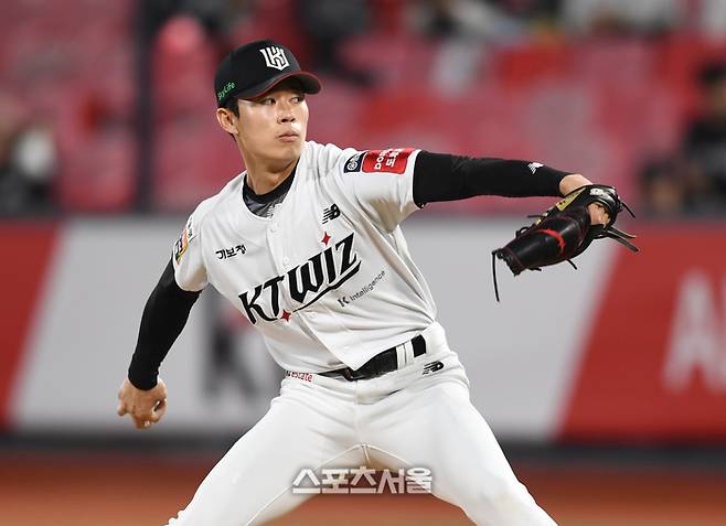 KT 투수 원상현이 90㎏까지 증량하려 한다. 더 강한 공을 던지기 위해서다. 수원 | 최승섭기자 thunder@sportsseoul.com