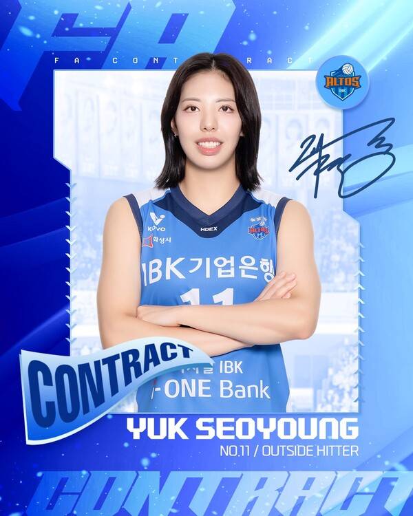 IBK기업은행에 잔류한 육서영. 사진┃IBK기업은행