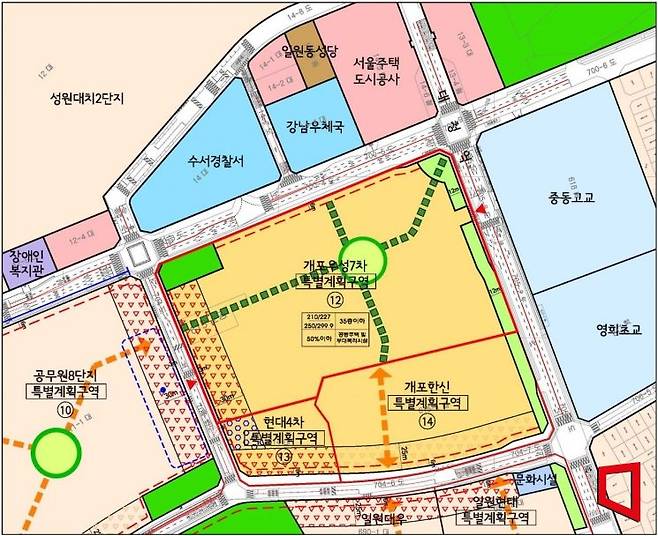 개포우성7차 위치도.
