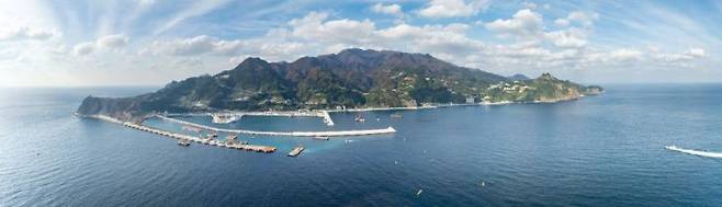 전체 공정률 60%이상인 울릉공항 건설현장. 안경호 기자