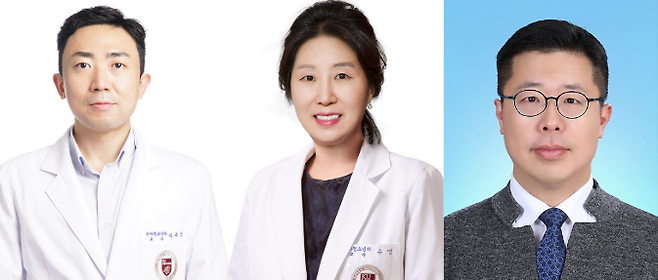 (왼쪽부터) 이주성 고려대 의대 소아청소년과 교수, 유영 교수, 윤원석 알레르기면역연구소 교수. 고려대 의대 제공.