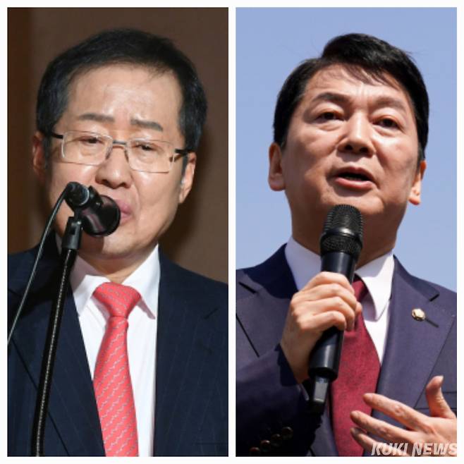 홍준표‧안철수 국민의힘 대선 경선 후보. 쿠키뉴스 자료사진