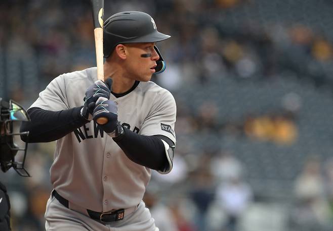 애런 저지가 맹타를 휘둘렀지만 뉴욕 양키스는 패배했다. 사진은 2025시즌 뉴욕 양키스에서 활약한 애런 저지의 모습. /사진=로이터