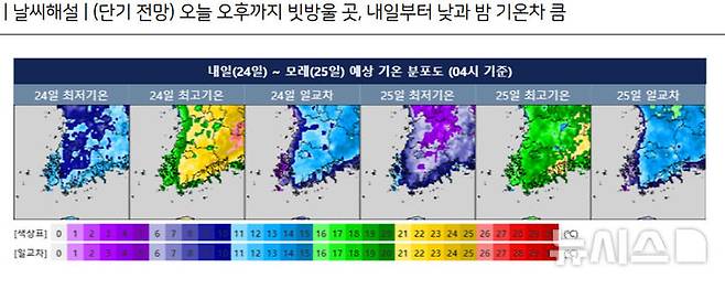 [광주=뉴시스] 기상 전망도. (사진=기상청 홈페이지 갈무리). photo@newsis.com *재판매 및 DB 금지