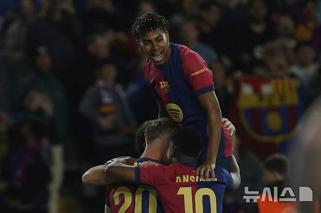 [바르셀로나=AP/뉴시스]바르셀로나, 마요르카 1-0 제압. 2025.04.22.