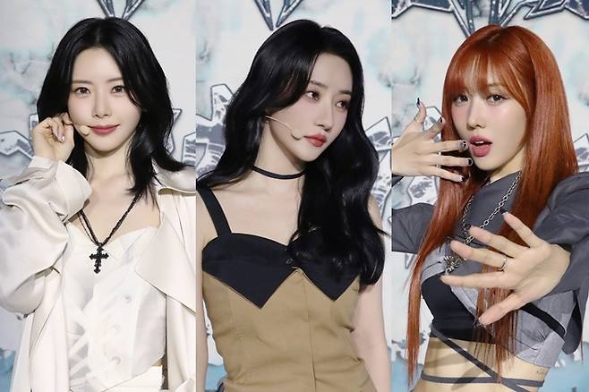 왼쪽부터 드림캐쳐 지유, 수아, 유현. 세 사람은 '유아유'라는 유닛으로 5월 데뷔 예정이다. 드림캐쳐 공식 트위터