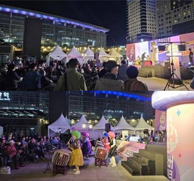 이달 30일과 8월 27일 부산역 광장에서&nbsp;‘2025년 문화가 있는 날 실버마이크 경상권 공연’이 펼쳐진다. 사진은 지난해 부산역 광장에서 열린 실버마이크 공연 장면이다. 부산시설공단 제공