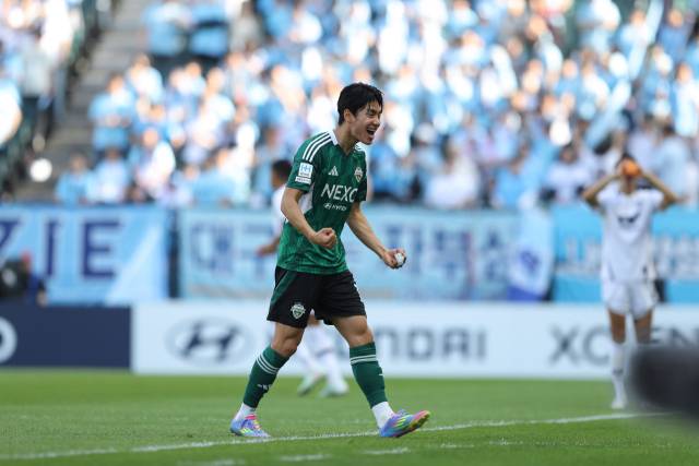 하나은행 K리그1 2025 9라운드 최우수 선수에 선정된 전북의 전진우. 사진 제공=한국프로축구연맹